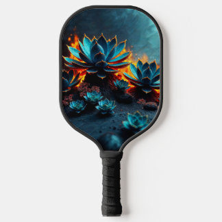 Dark Ground, Saturated Accents Pickleball Paddle