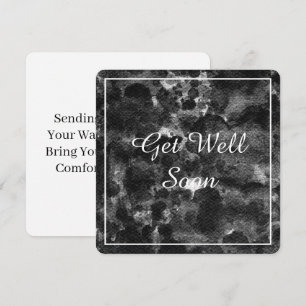 Dark Grunge Abstract Black Marble design Invitation