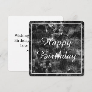 Dark Grunge Abstract Black Marble design Invitation