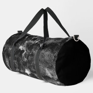 Dark Grunge Abstract Black Marble Duffle Bag