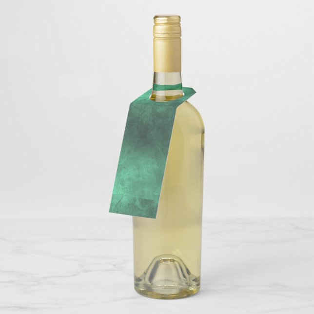 Dark Grunge - Green Bottle Tag (Angled)