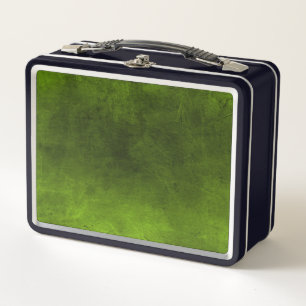 Dark Grunge - Lime Green Metal Lunch Box