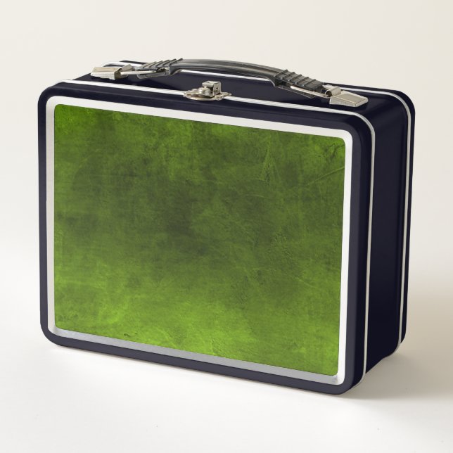 Dark Grunge - Lime Green Metal Lunch Box (Front)