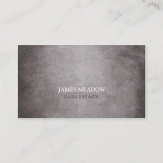 Dark Grunge Music Musician Guitar Teacher Business Card