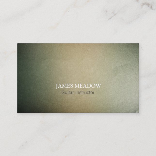 Dark Grunge Music Musician Guitar Teacher Business Card (Front)