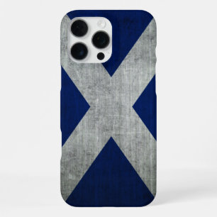 Dark Grunge Scotland Flag iPhone 16 Pro Max Case