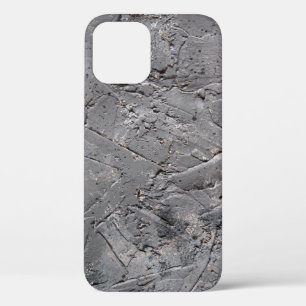 Dark grunge textured background, Cracked stone wal iPhone 12 Case