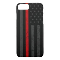 Dark Grungy Fire Fighter Flag