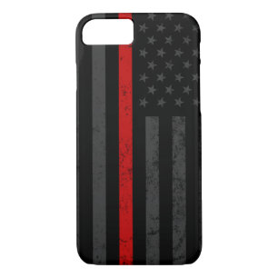Dark Grungy Fire Fighter Flag iPhone 8/7 Case