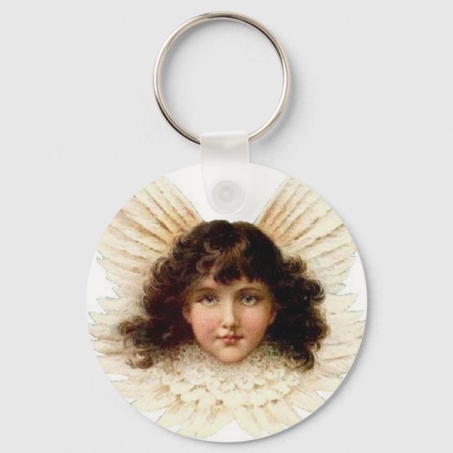 Dark-Haired Angel - Keychain (Front)