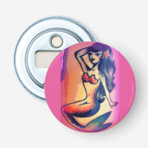 dark-haired mermaid beauty bottle opener