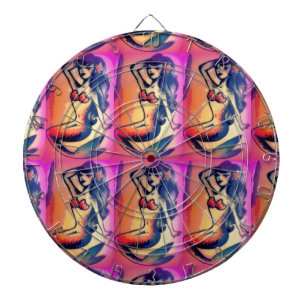 dark-haired mermaid beauty dartboard