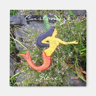 dark-haired sirena red-tail mermaid magnet