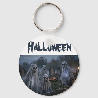Dark Halloween Ghost Keychain