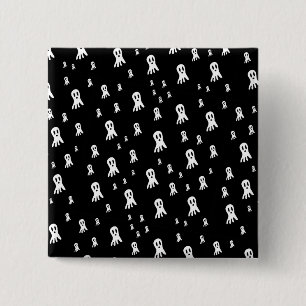 Dark Halloween Ghosts 15 Cm Square Badge