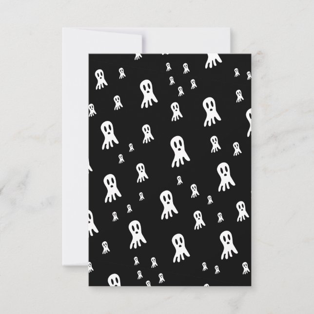 Dark Halloween Ghosts  Card (Front)