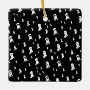 Dark Halloween Ghosts  Ceramic Ornament