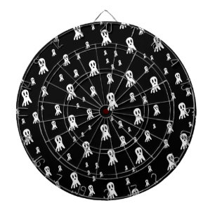 Dark Halloween Ghosts Dartboard