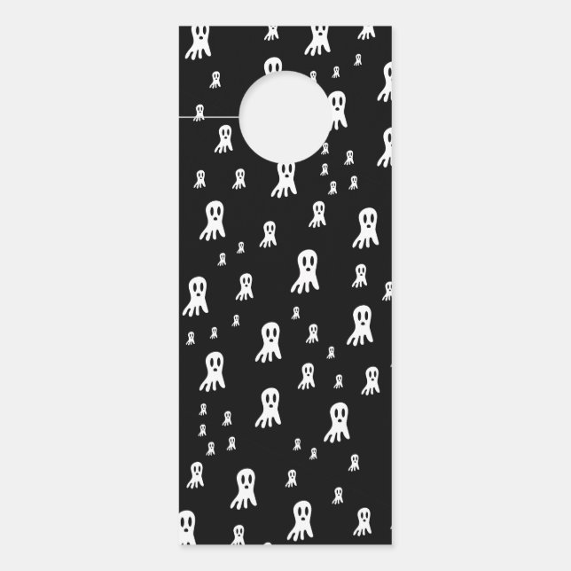Dark Halloween Ghosts  Door Hanger (Front)