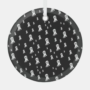 Dark Halloween Ghosts Glass Tree Decoration