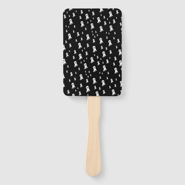 Dark Halloween Ghosts  Hand Fan (Front)