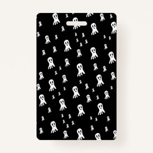 Dark Halloween Ghosts  ID Badge
