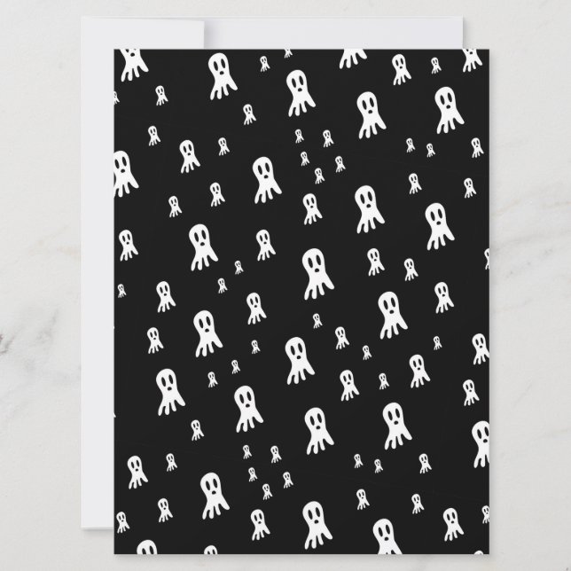 Dark Halloween Ghosts  Invitation (Front)