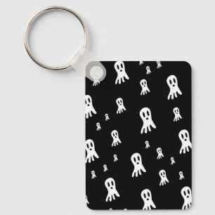 Dark Halloween Ghosts Key Ring