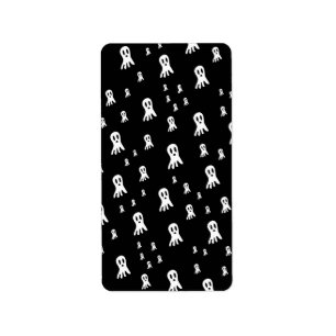 Dark Halloween Ghosts  Label