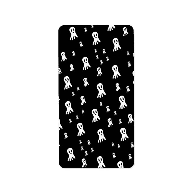 Dark Halloween Ghosts  Label (Front)