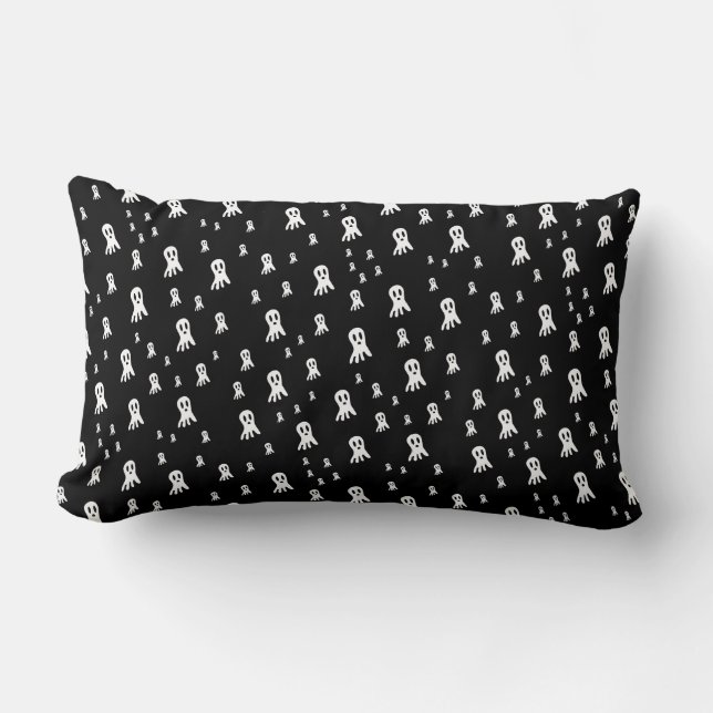 Dark Halloween Ghosts  Lumbar Cushion (Front)