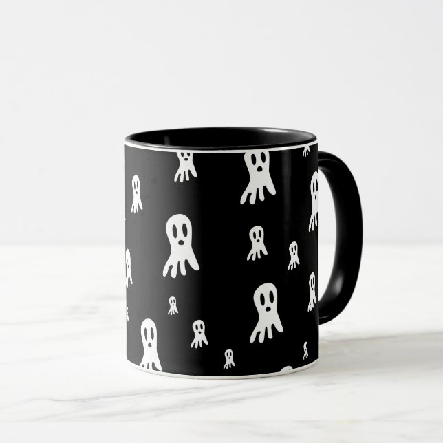 Dark Halloween Ghosts  Mug (Front Right)