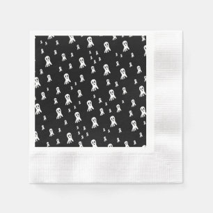 Dark Halloween Ghosts Napkin