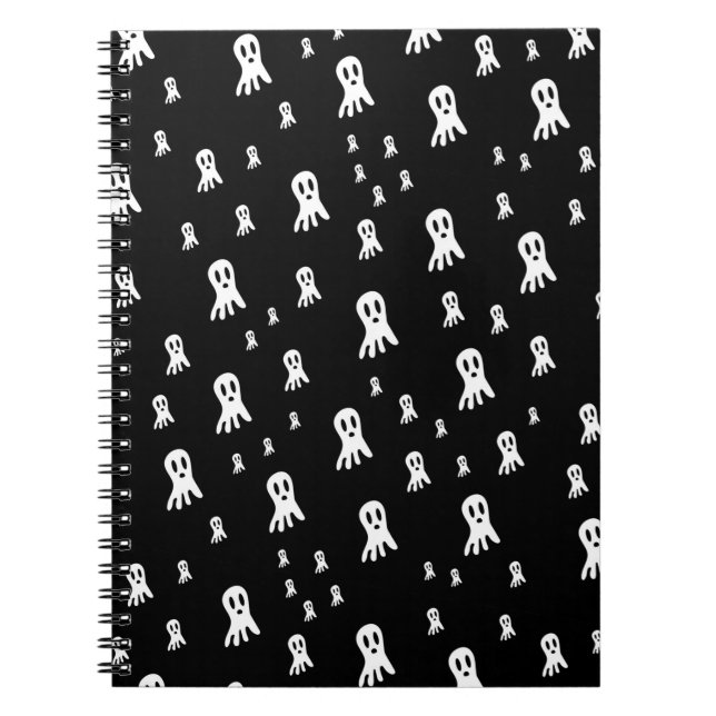 Dark Halloween Ghosts  Notebook (Front)