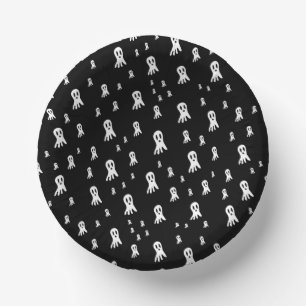 Dark Halloween Ghosts Paper Plate