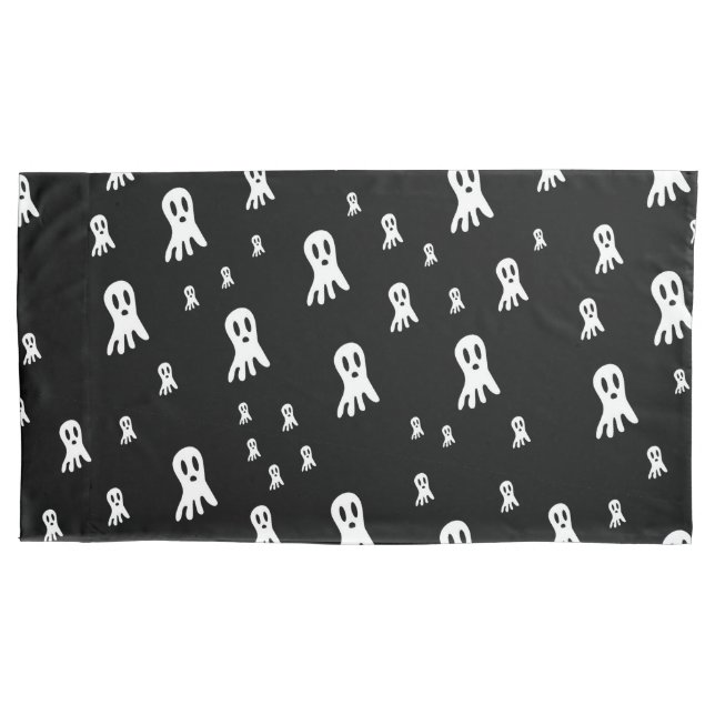 Dark Halloween Ghosts  Pillowcase (Front)