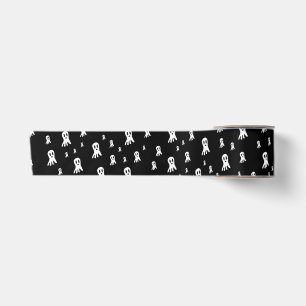 Dark Halloween Ghosts Satin Ribbon
