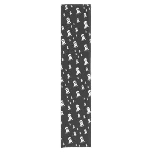 Dark Halloween Ghosts Short Table Runner
