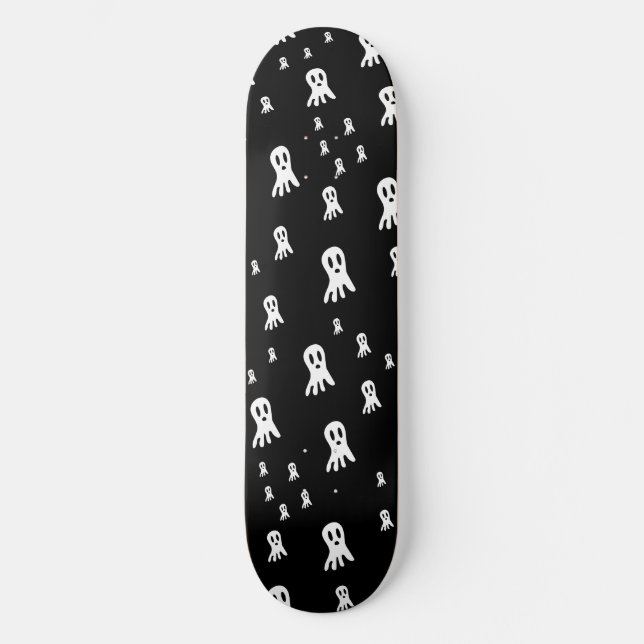 Dark Halloween Ghosts  Skateboard (Front)