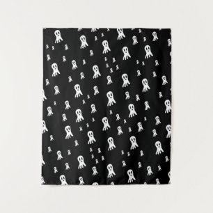 Dark Halloween Ghosts Tapestry