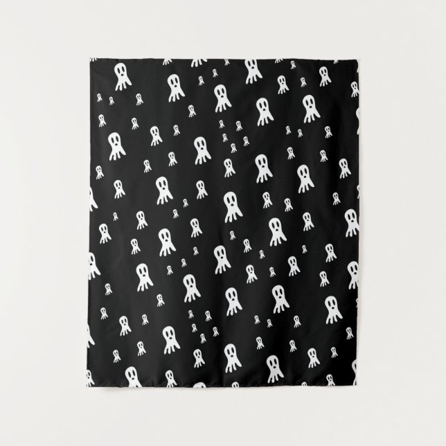 Dark Halloween Ghosts  Tapestry (Front)