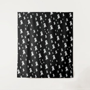 Dark Halloween Ghosts  Tapestry