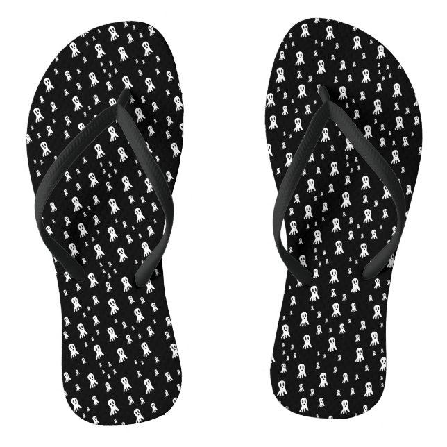 Dark Halloween Ghosts  Thongs (Footbed)