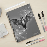 Dark Halloween Glam Bat & Diamonds Wedding Planner<br><div class="desc">Step into the enchanting realm where darkness meets glamourous mystery. Against a backdrop of bewitching charcoal grey, this design sets a dazzling yet dark tone. A sparkling bat with wings spread takes centre stage, surrounded by a cluster of sparkling loose diamonds, adding glam to the dark beauty of the design....</div>