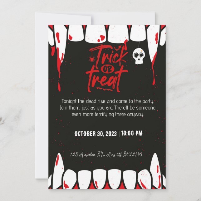 Dark halloween party invitation (Front)