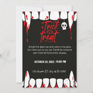 Dark halloween party invitation
