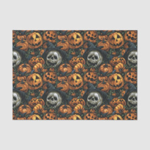 Dark Halloween Pumpkin Tissue Paper