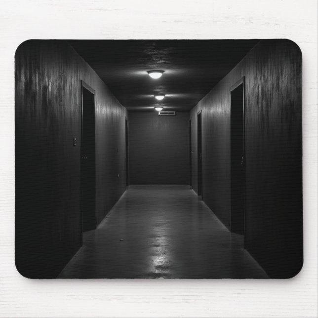 Dark hallway in perspective view mouse pad (Front)