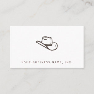 Dark Hat Letterpress Style Business Card