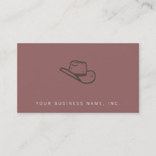 Dark Hat Letterpress Style Business Card
